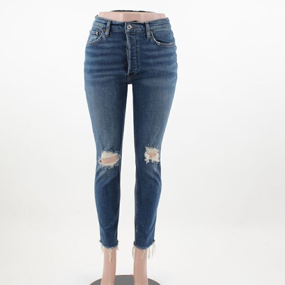 Re/Done High Waisted Distressed Jeans Size 29 - Picture 1 of 5